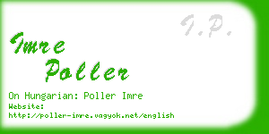 imre poller business card